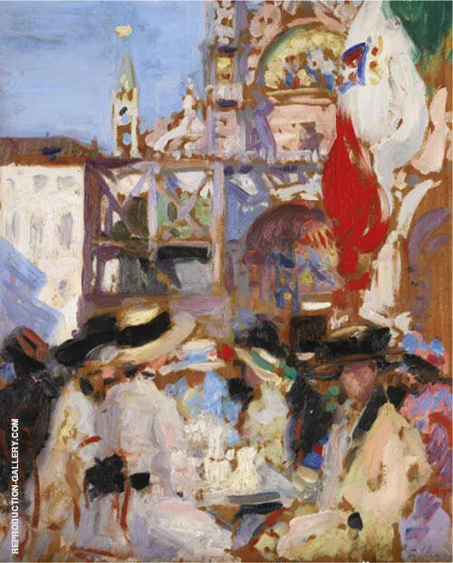 Florian's Cafe, Venice By Francis Campbell Boileau Cadell