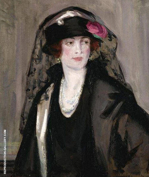 Portrait of Lady Lavery in Black | Oil Painting Reproduction