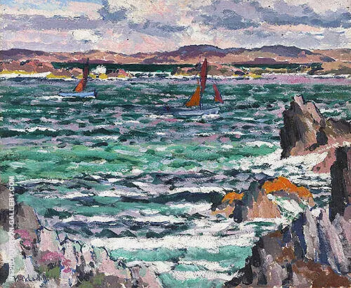 Sailing Boats, Iona By Francis Campbell Boileau Cadell