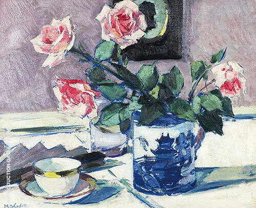 Pink Roses 3 By Francis Campbell Boileau Cadell