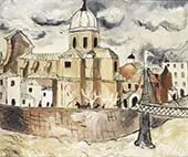 Church and Bridge Rome 1925 By Christopher Wood