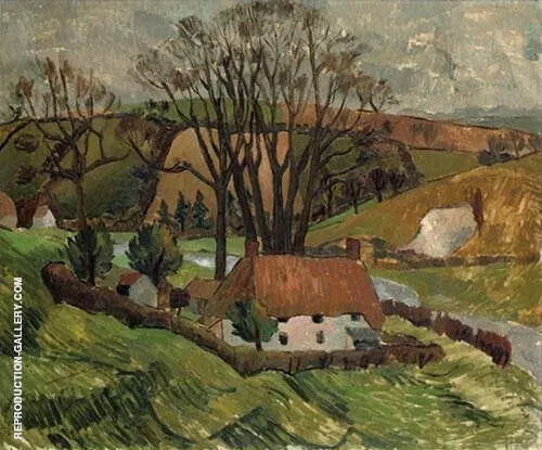 Cottage at Broadchalke Wiltshire 1928 By Christopher Wood