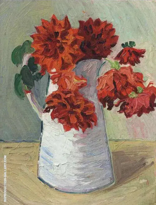 Dahlias in a Jug 1925 By Christopher Wood