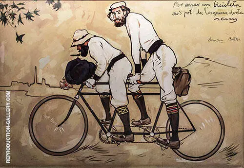 Ramon Casas and Pere Romeu on a Tandem 1897 Full Version By Ramon Casas