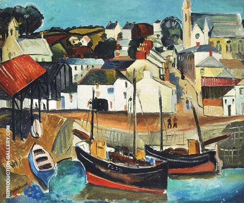 Fishing Village Cornwall 1926 | Oil Painting Reproduction