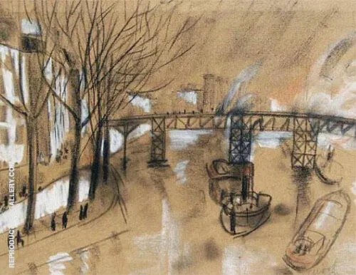 Footbridge over The Seine 1924 By Christopher Wood