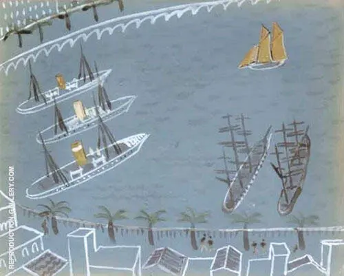 Harbour at Cannes By Christopher Wood