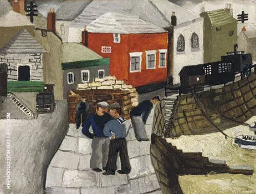 The Red Cottage Mousehole Cornwall 1928 By Christopher Wood