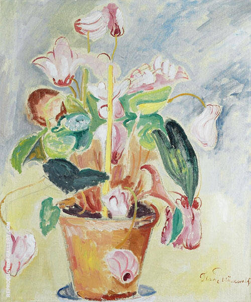 Cyclamen 2 by Isaac Grunewald | Oil Painting Reproduction