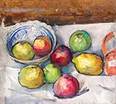 Fruit on White Duck Cloth By Isaac Grunewald