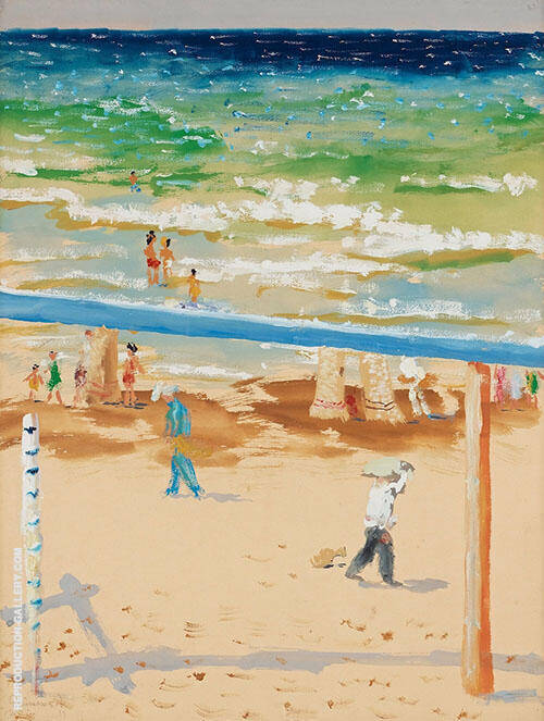 On The Beach 2 by Isaac Grunewald | Oil Painting Reproduction