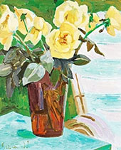 Still Life with Yellow Flowers 1939 By Isaac Grunewald
