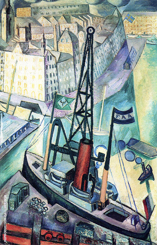 The Crane by Isaac Grunewald | Oil Painting Reproduction