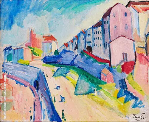 View over Katarinavagen Stockholm 1916 By Isaac Grunewald