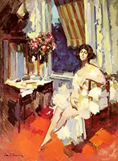 A Ballerina in her Boudoir By Konstantin Korovin