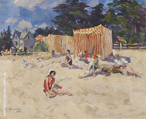 At The Beach by Konstantin Korovin | Oil Painting Reproduction