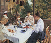 At The Tea Table 1888 By Konstantin Korovin