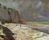 Beach at Dieppe 1890 By Konstantin Korovin