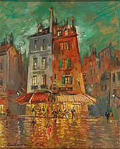 Paris Rue de Venise Nightime By Konstantin Korovin