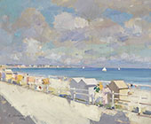 The Shore at Deauville By Konstantin Korovin