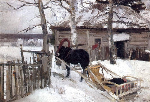 Winter by Konstantin Korovin | Oil Painting Reproduction