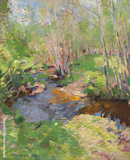Woodland Brook by Konstantin Korovin | Oil Painting Reproduction