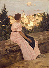The Pink Dress 1864 (La Robe Rose) By Frederic Bazille