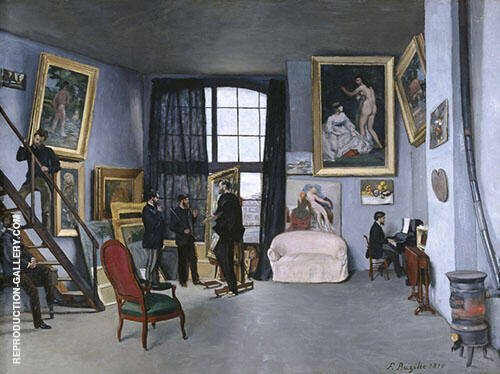 The Artist's  Studio on The Rue La Condamine 1869 | Oil Painting Reproduction