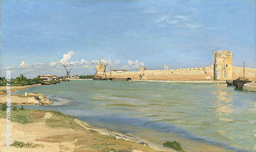 The Western Ramparts at Aigues Mortes 1867 | Oil Painting Reproduction