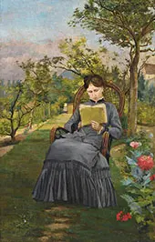 Reading in The Park of Meric By Frederic Bazille