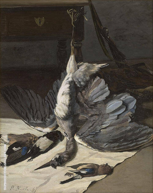 Still Life with Heron 1867 by Frederic Bazille | Oil Painting Reproduction