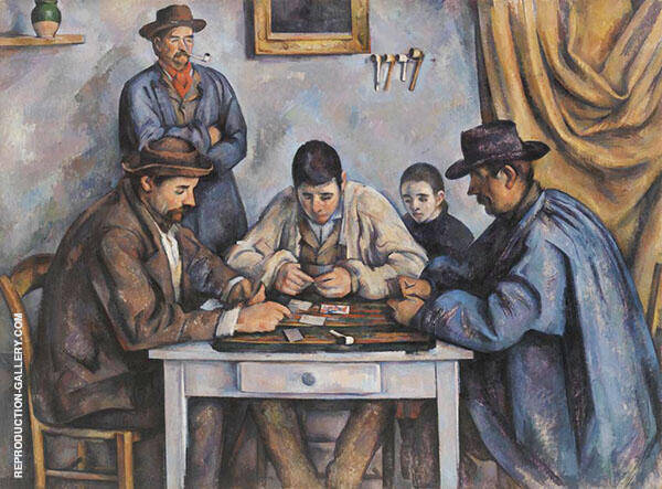 The Card Players c1890-96 by Paul Cezanne | Oil Painting Reproduction