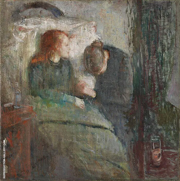The Sick Child c1885 (Original Version) By Edvard Munch