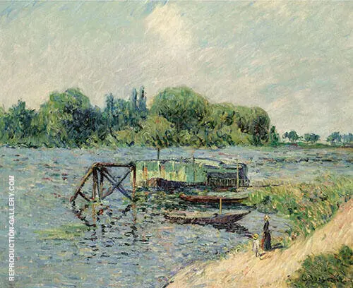 Laundry on The Seine at Herblay By Gustave Loiseau