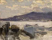 Moored Boats Arkhangelsk By Gustave Loiseau