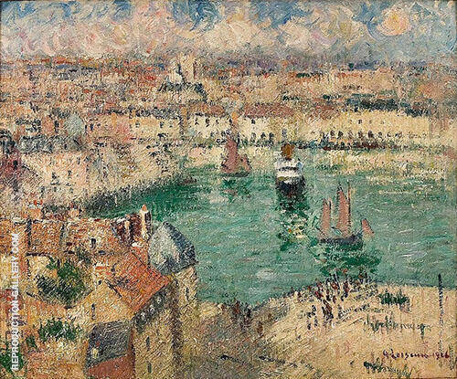 Port de Dieppe by Gustave Loiseau | Oil Painting Reproduction