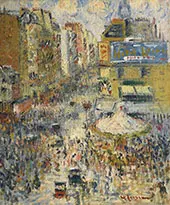 Rue De Clignancourt Sun The Fourteenth of July By Gustave Loiseau