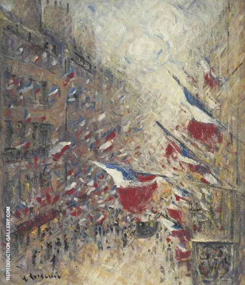 The 14th July in Paris c1925 By Gustave Loiseau