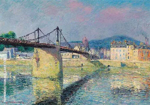 The Suspension Bridge in Elbeuf By Gustave Loiseau