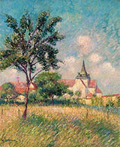Village Fields Near The Church By Gustave Loiseau