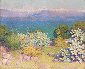 In The Morning Alpes Maritimes from Antibes c1891 By John Peter Russell