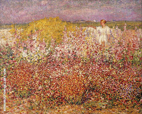 Mrs Russell Among The Flowers in The Garden of Goulphar 1907 | Oil Painting Reproduction