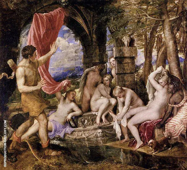 Diana and Actaeon 1556 By Tiziano Vecellio (TITIAN)