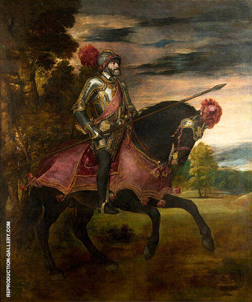 Equestrian Portrait of Charles V 1548 | Oil Painting Reproduction