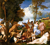 The Bacchanal of the Andrians By Tiziano Vecellio (TITIAN)