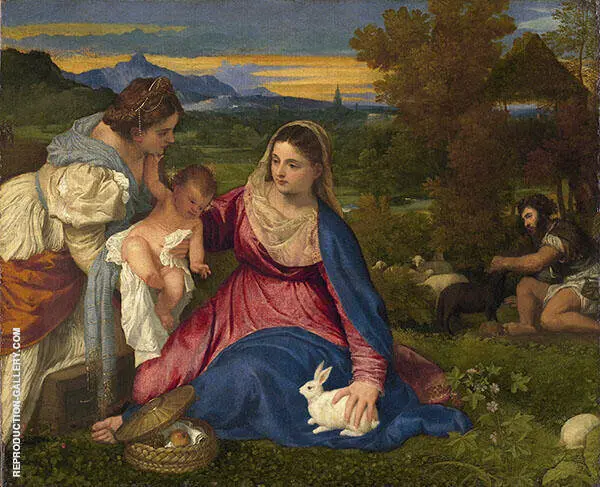 Madonna of The Rabbit c1530 By Tiziano Vecellio (TITIAN)