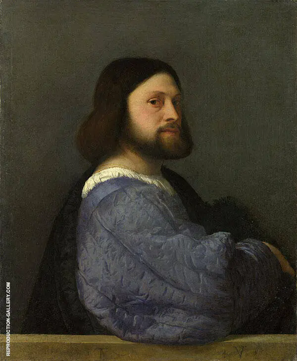 Portrait of a Man with a Quilted Sleeve 1509 By Tiziano Vecellio (TITIAN)