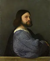Portrait of a Man with a Quilted Sleeve 1509 By Tiziano Vecellio (TITIAN)