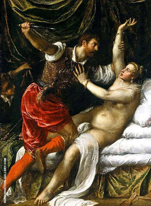 Tarquin and Lucretia 1571 By Tiziano Vecellio (TITIAN)