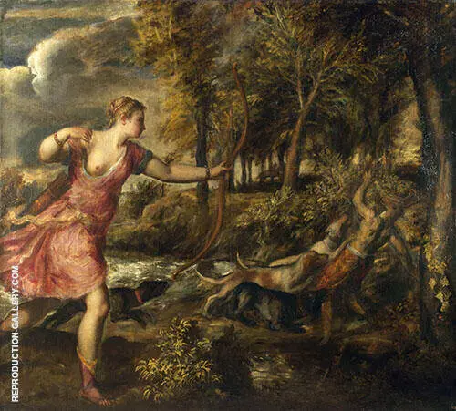 The Death of Actaeon 1559 By Tiziano Vecellio (TITIAN)